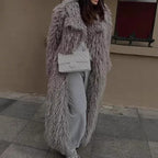 Women's Fluffy Oversized Faux Fur Coat