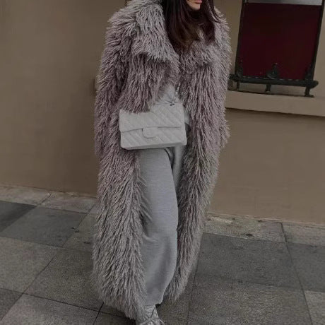 Women's Fluffy Oversized Faux Fur Coat