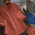 Women's Blouse with Elegant Button Placket and Modern Fit