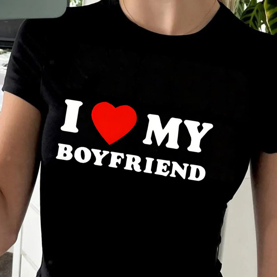 Women's Lips Print Crop T-Shirt