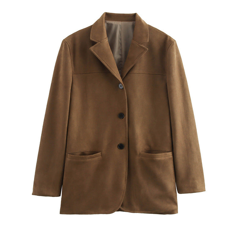 Women's Elegant Suede Blazer