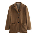 Women's Elegant Suede Blazer
