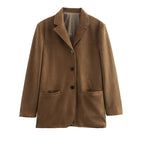 Women's Elegant Suede Blazer
