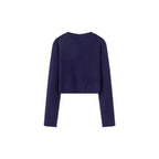 Women's Cropped Pullover with Playful Bow Motif