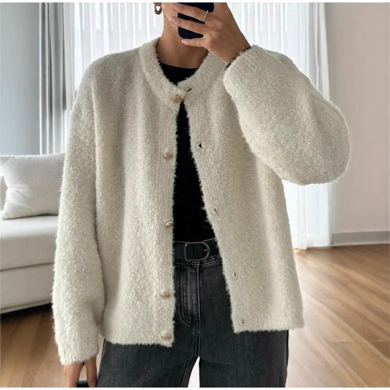 Women's Fluffy Bouclé Pullover