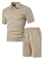 Women's Casual Polo Set with Shorts