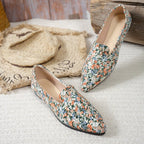 Women's Ballet Flats with Elegant Tweed Finish