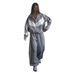 Women's Sporty Two-Piece Set with Track Jacket and Wide Pleated Pants