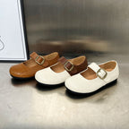 Women's Ballet Flats with Elegant Strap and Textured Upper