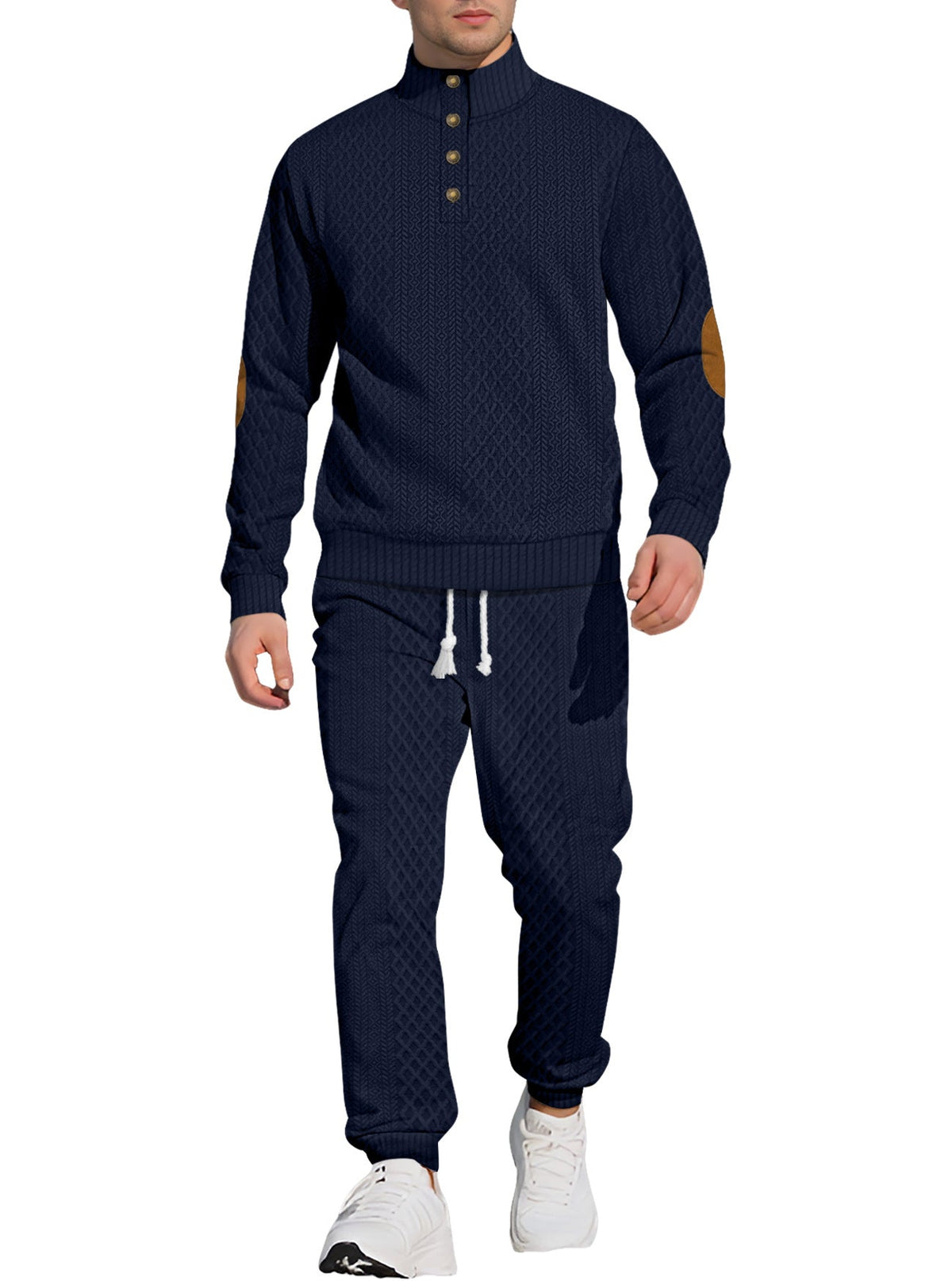 Men's Patterned Knit Leisure Set