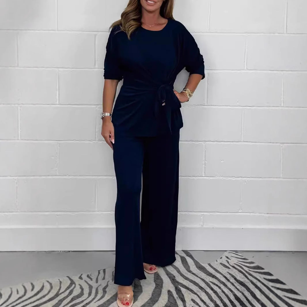 Women's Two-In-One Lounge Set with Tie Detail