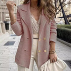 Women's Structured Blazer with Button Details