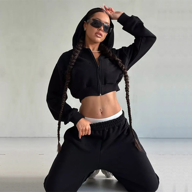 Women's Cropped Sport Jacket and Jogger Set