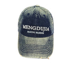 Men's Distressed Denim Baseball Cap