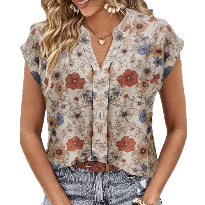 Women's Floral Blouse with Casual Fit