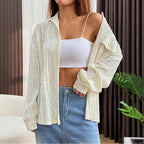 Casual Jacquard Pattern Blouse