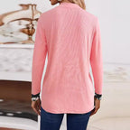 Women's Elegant and Casual Long Jacket with Floral Design