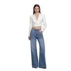 Elegant Cropped Blazer with Slim Lapel