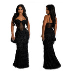 Elegant Evening Dress with Crystal Embellishment