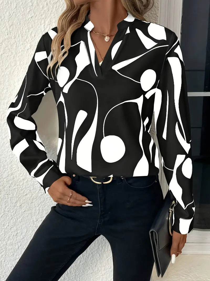 Elegant Women's Blouse with Modern Pattern