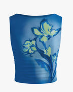 Women's Sleeveless Floral Crop Top