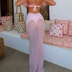Women's Bandeau Bikini with Flowing Maxi Skirt