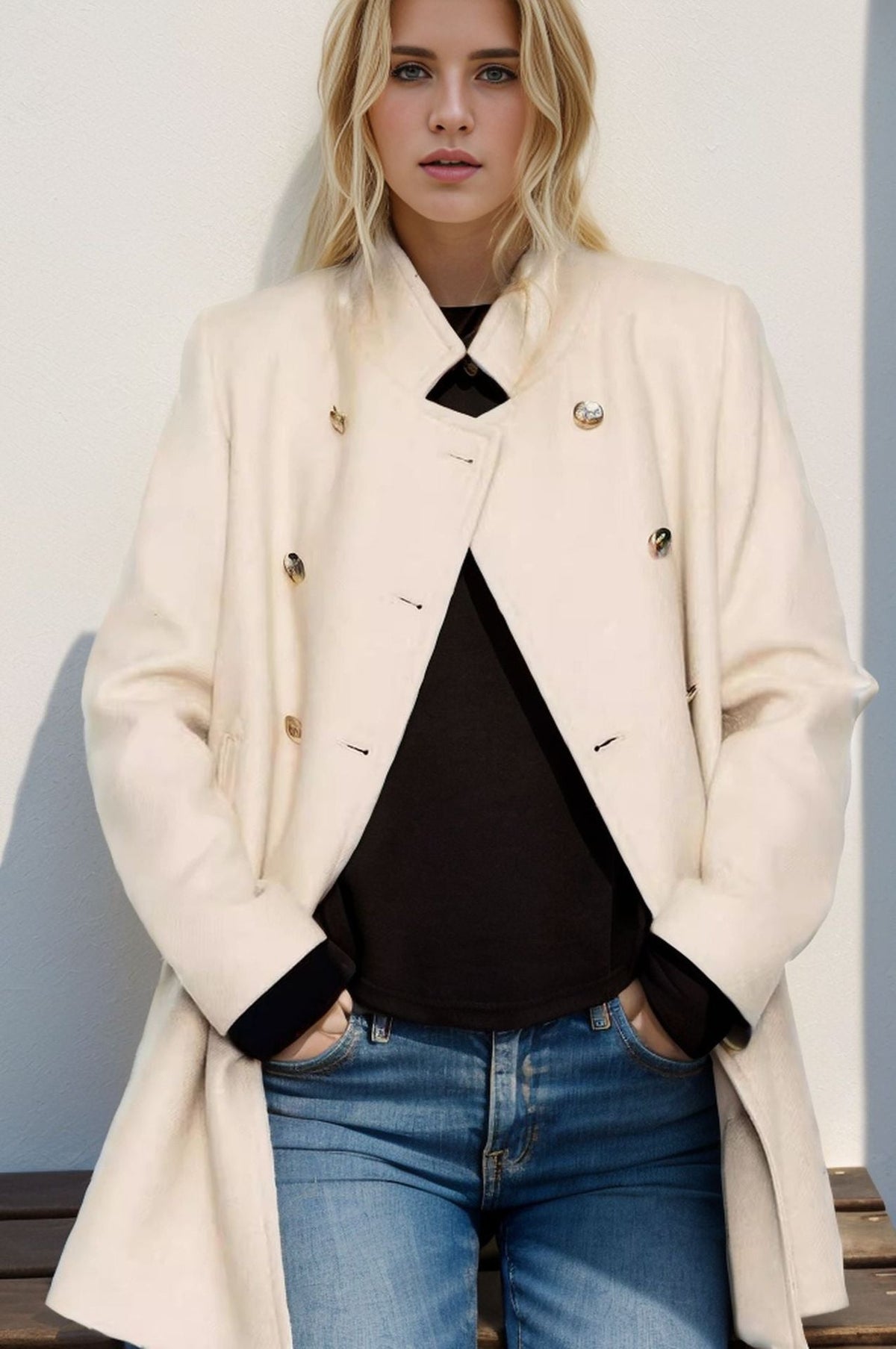 Women's Double-Breasted Quilted Coat
