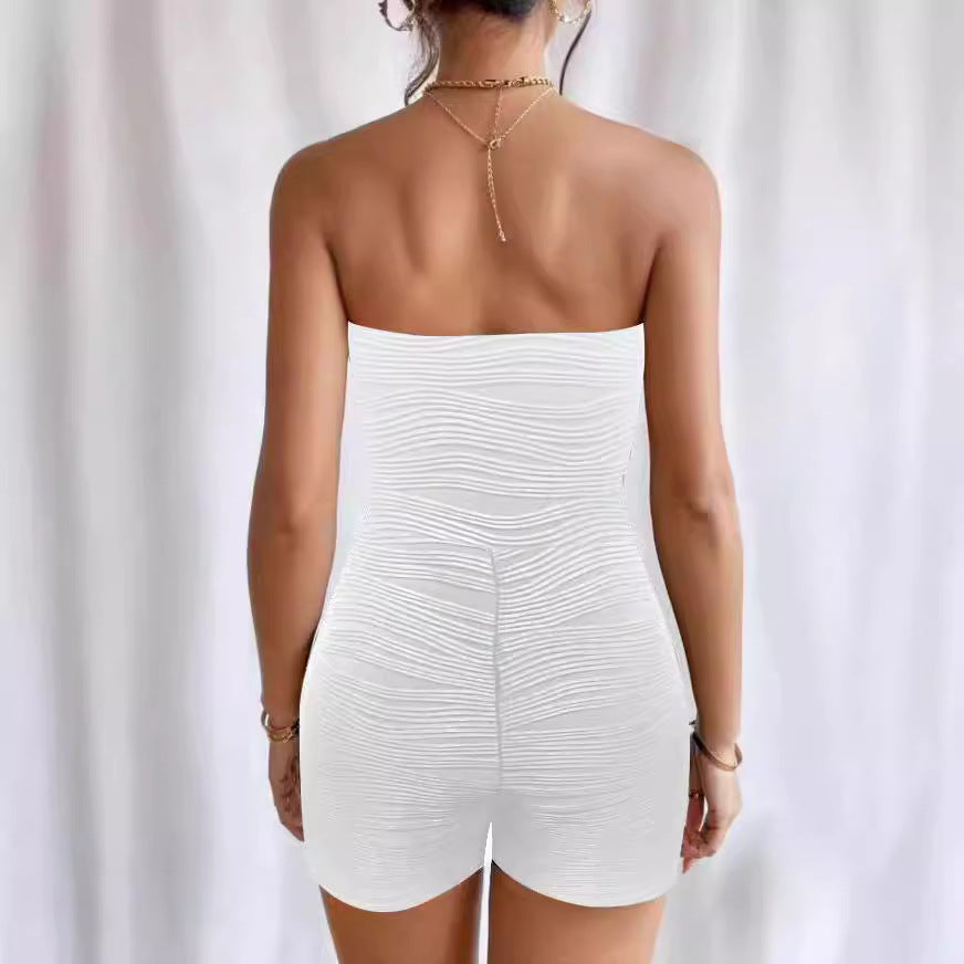 Women's Sleeveless Ruched Jumpsuit