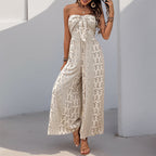 Women's Bandeau Jumpsuit with Wide Legs