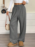 Women's Comfortable Wide-Leg Leisure Pants with Elastic Waistband