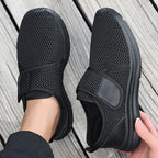 Women's Breathable Casual Sneakers with Adjustable Hook-and-Loop Closure