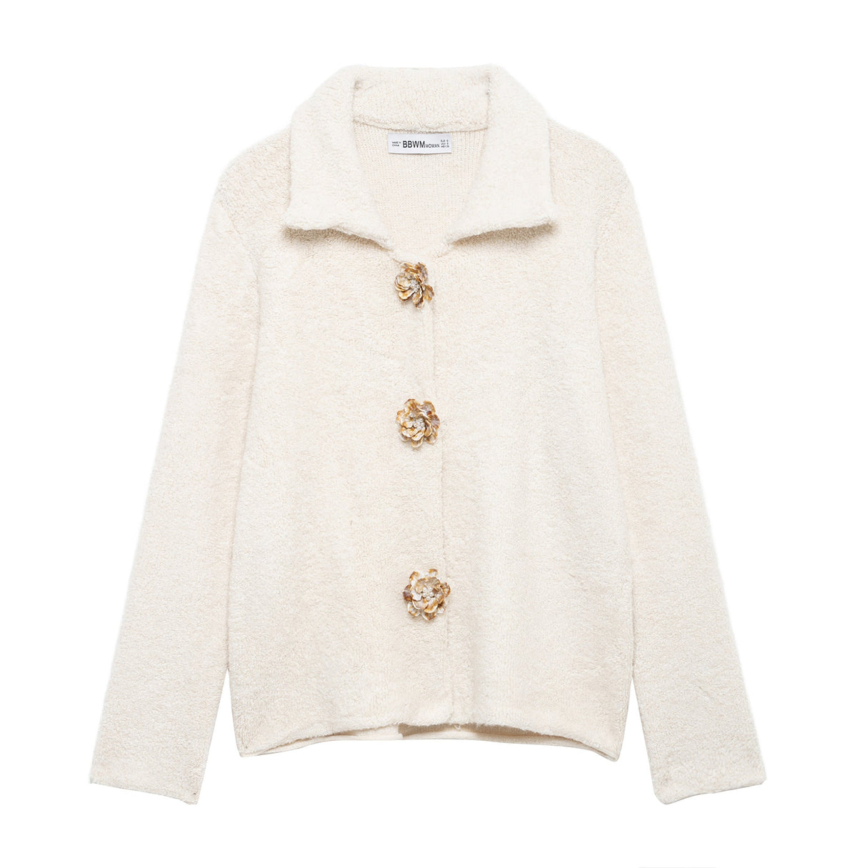 Women's Elegant Cardigan with Decorative Button Details