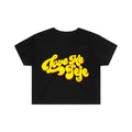 Women's Crop T-Shirt with Creative Lettering