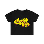 Women's Crop T-Shirt with Creative Lettering