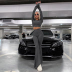 Women's Bootcut Jumpsuit with Wide Sleeves