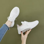 Women's Breathable Casual Sneakers with Elastic Entry and Non-Slip Sole