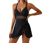 Women's Swimsuit with Trendy Wrap Skirt