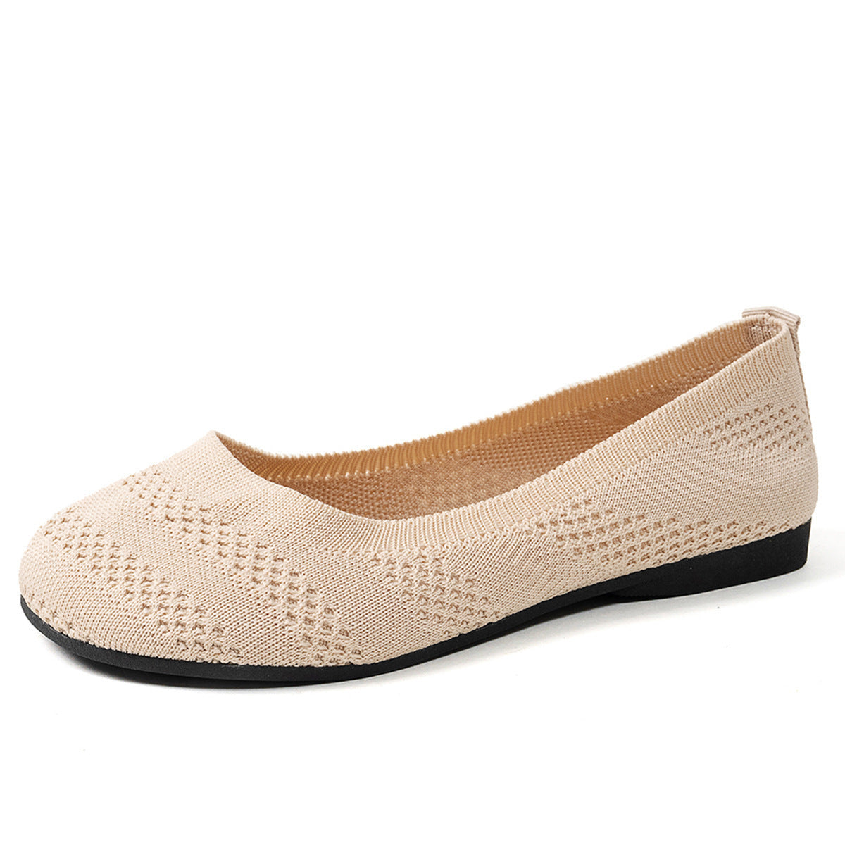 Women's Knit Ballet Flats with Non-Slip Sole
