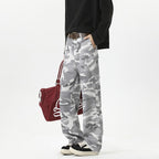 Women's Camouflage Cargo Pants with High Pockets
