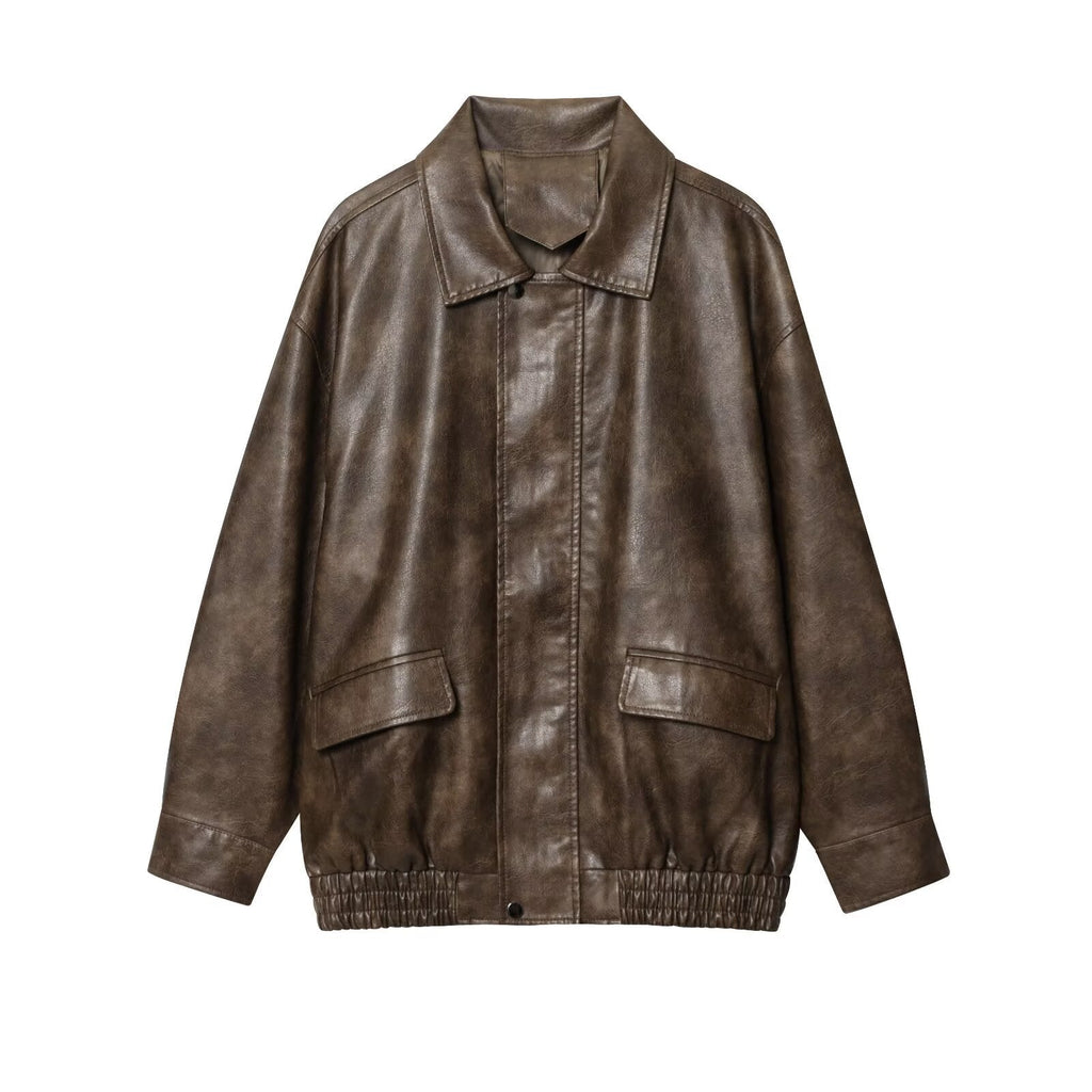 Women's Elegant Faux Leather Jacket