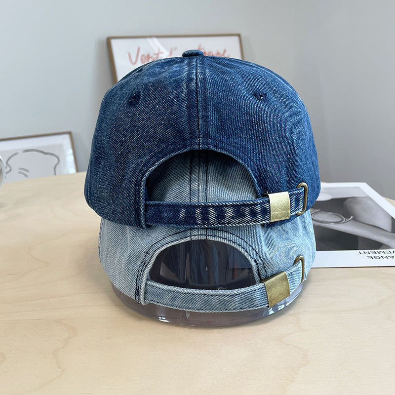 Distressed Denim Baseball Cap