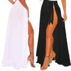 Maxi Skirt with Side Slit and Flowing Cut