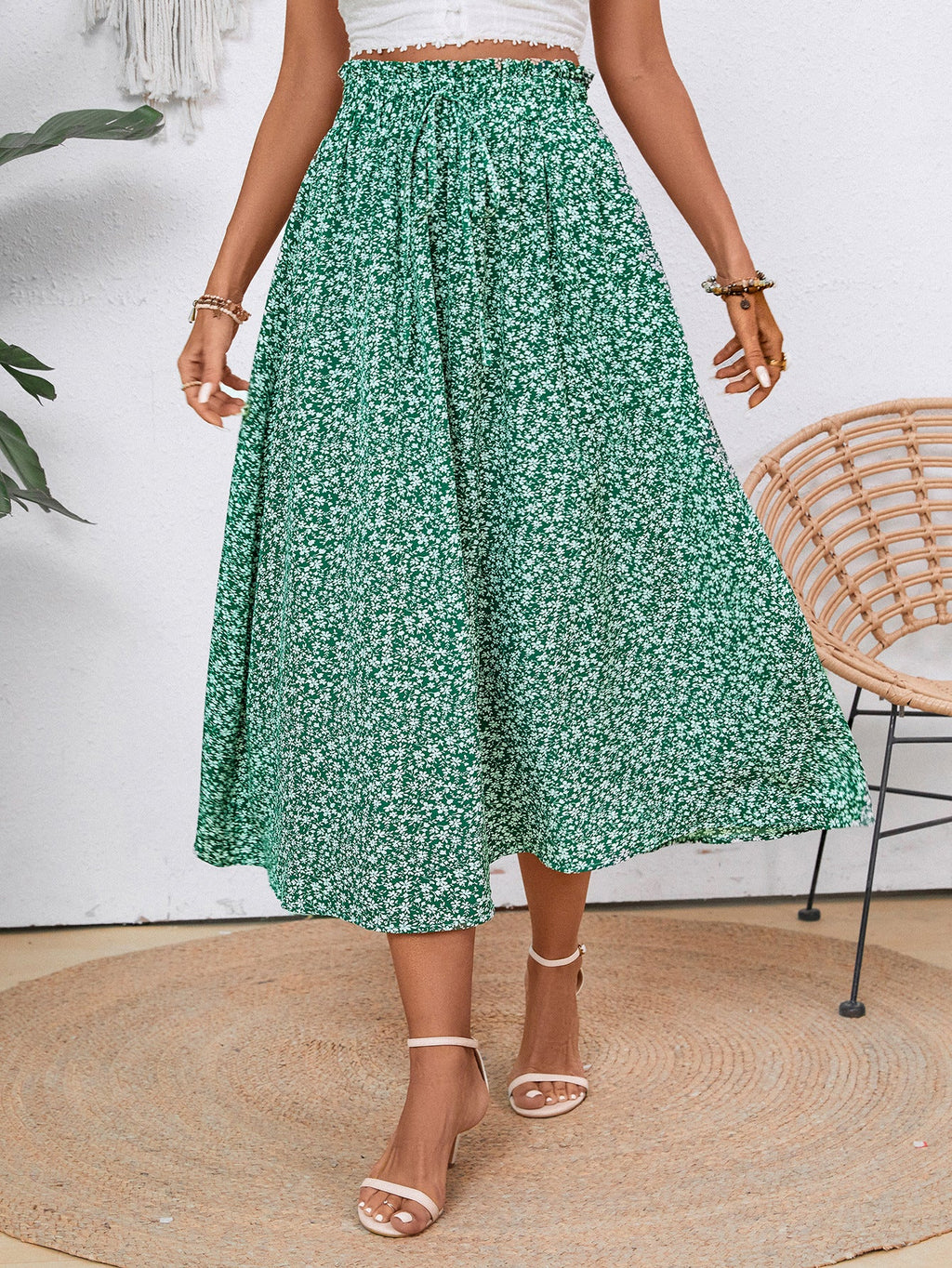 Women's Floral Midi Skirt