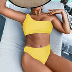 Women's Asymmetrical Ribbed Bikini