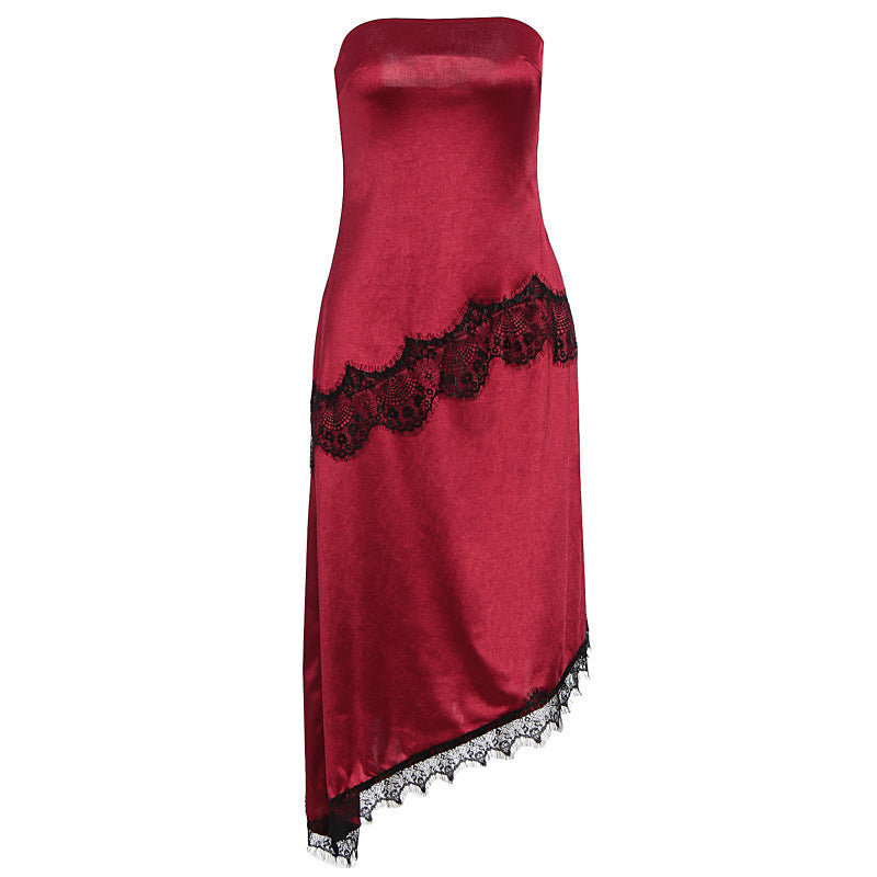 Women's Evening Dress with Lace Accents