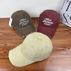 Men's Distressed Cotton Baseball Cap