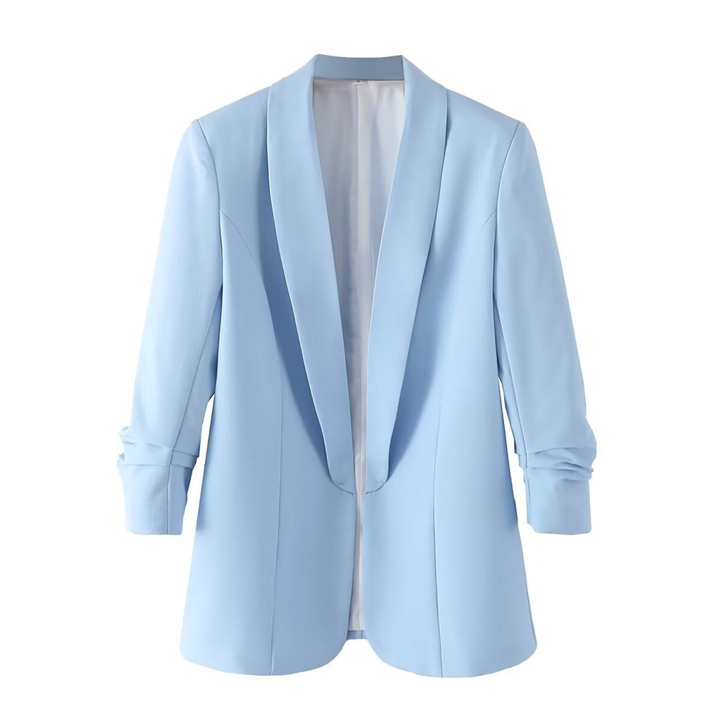 Women's Elegant Blazer with Modern Cut and Pockets