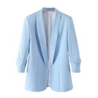Women's Elegant Blazer with Modern Cut and Pockets
