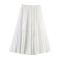 A-Line Maxi Skirt with Polka Dot Pattern