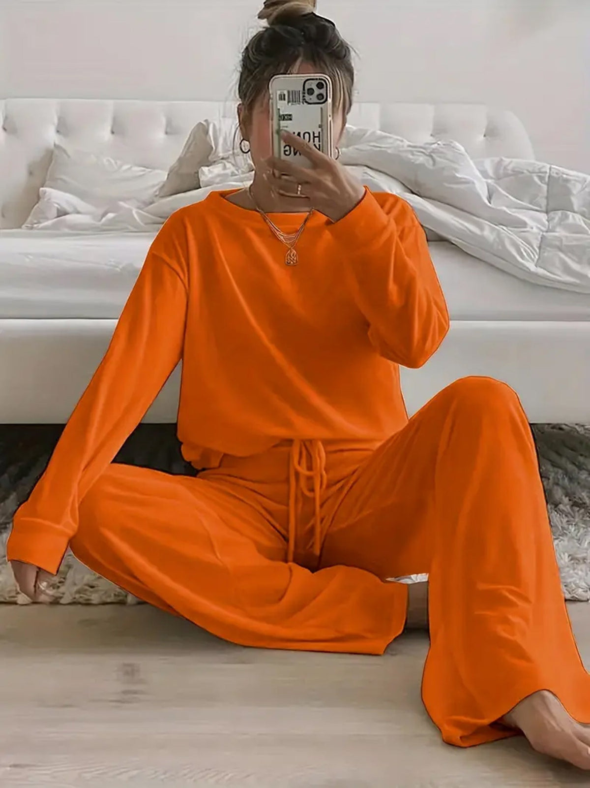 Women's Comfortable Lounge Set with Wide Cut and Elegant Design